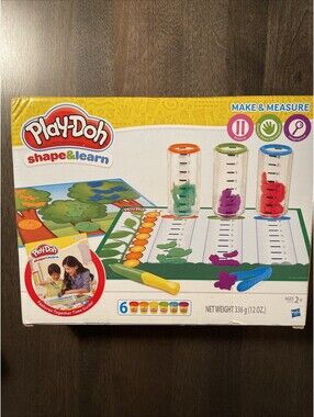 Play-Doh Shape & Learn Make Measure Tool Guided Activities Set w/ 6 Cans Ages 2+